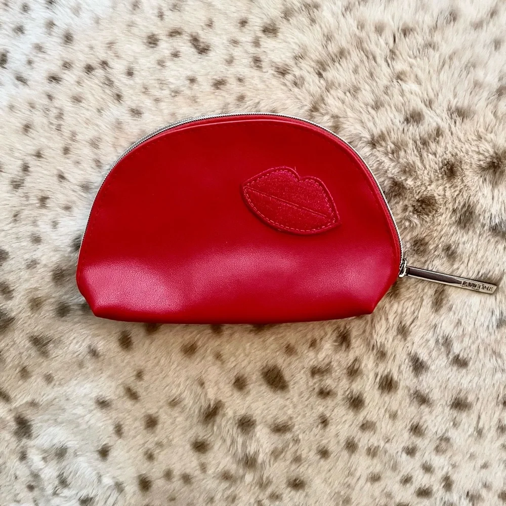 💋NWOT Lancôme Red Makeup Bag with Lips💋 - Picture 2 of 9